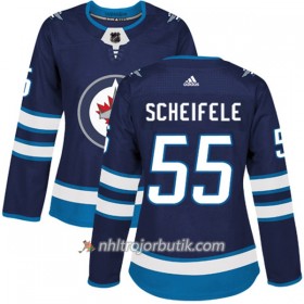 Dame Ishockey Winnipeg Jets Tröja Mark Scheifele 55 Adidas 2017-2018 Marinblå Authentic